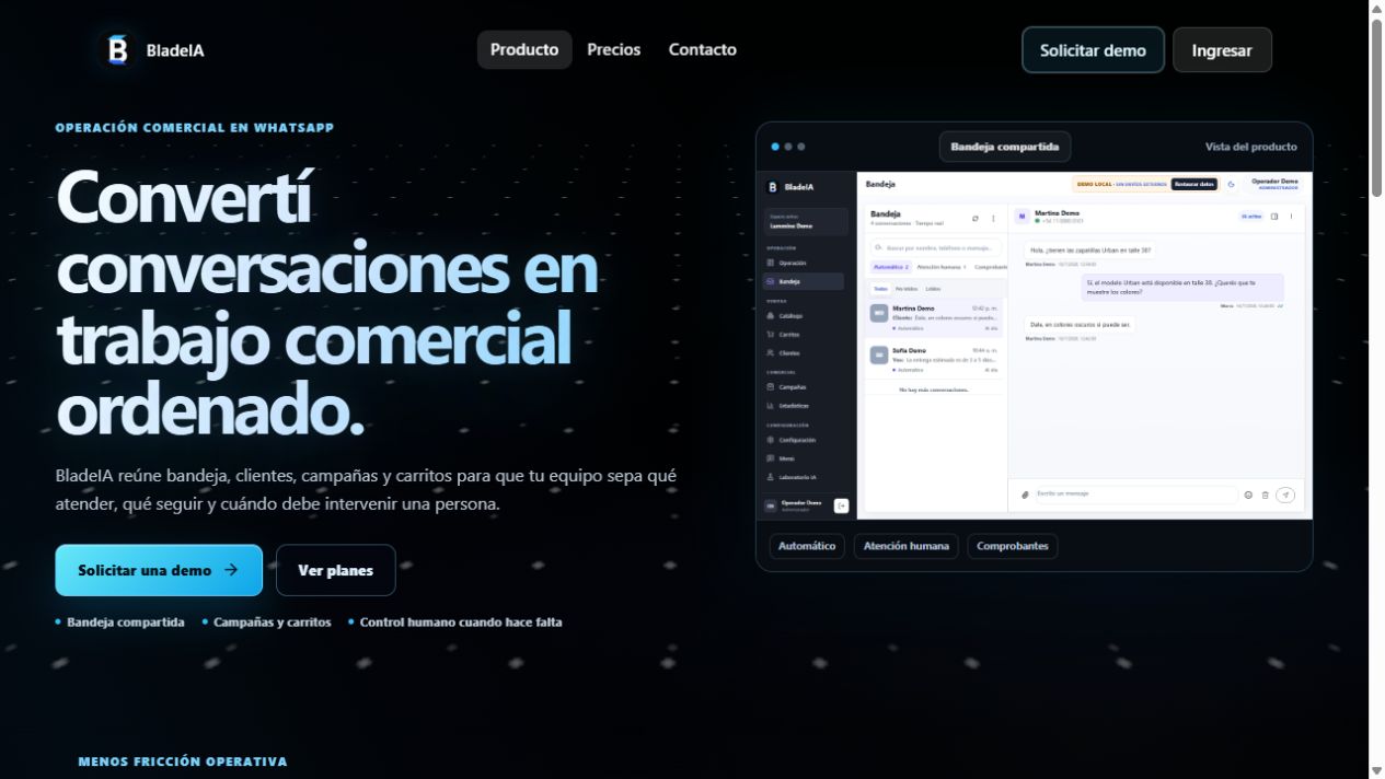 Vista previa del proyecto BladeIA